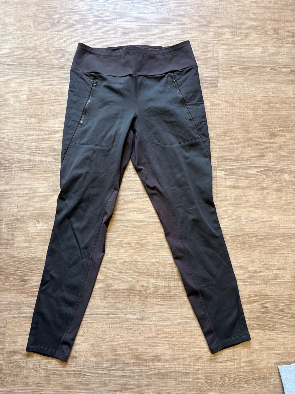 Athleta Black Women's Peak Hybrid Fleece Tights